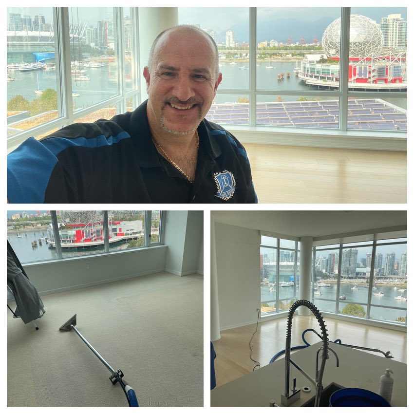 Steam-cleaned carpet by Harry at First Class Carpet Cleaning, Vancouver
