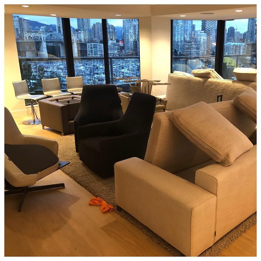 Armchair and cushion cleaning in a Vancouver home