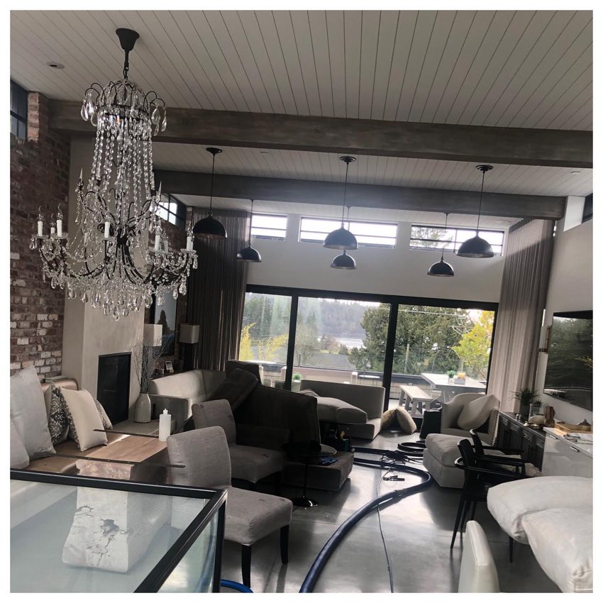 Before and after upholstery cleaning in Metro Vancouver